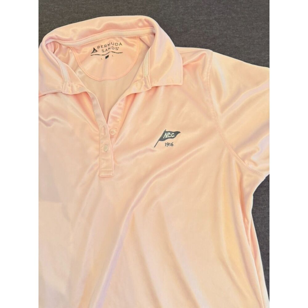 Bermuda Sands Pink Golf Polo Shirt Women's Large NCC 1916 Performance - Picture 2 of 8